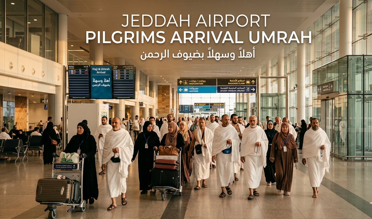 “Jeddah airport pilgrims arrival Umrah